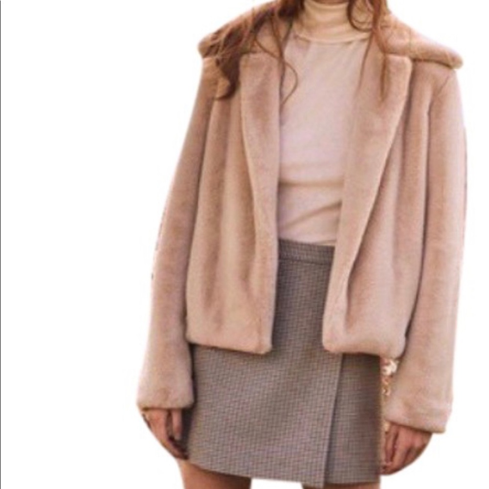 Theory luxe faux fur coat